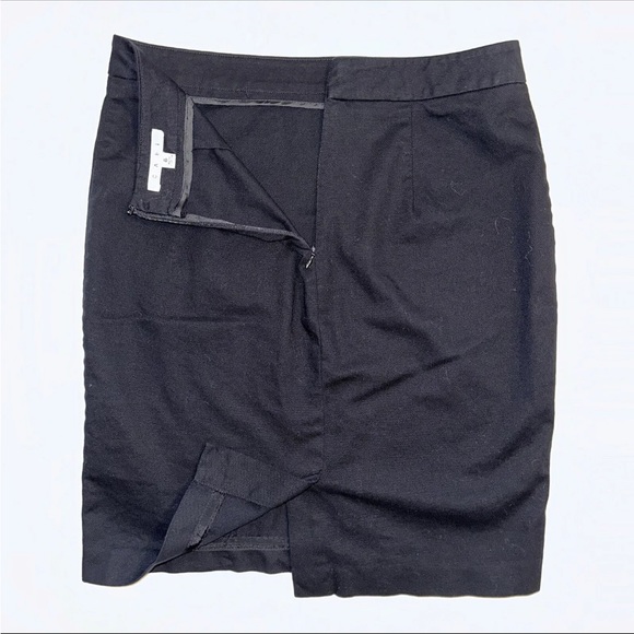 CAbi Black Pencil Skirt Jordan Cotton Pique Stretch Size 6 Style 360 - Picture 6 of 7